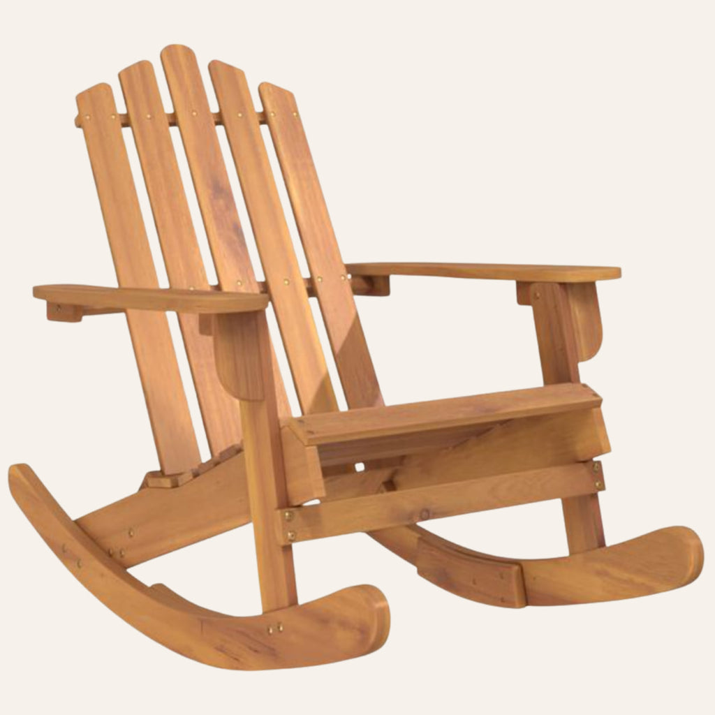 Solstice | Chaise à bascule Adirondack en acacia massif