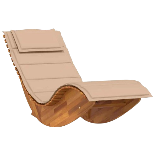 Zénith | Chaise longue à bascule en acacia massif