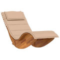 Zénith | Chaise longue à bascule en acacia massif