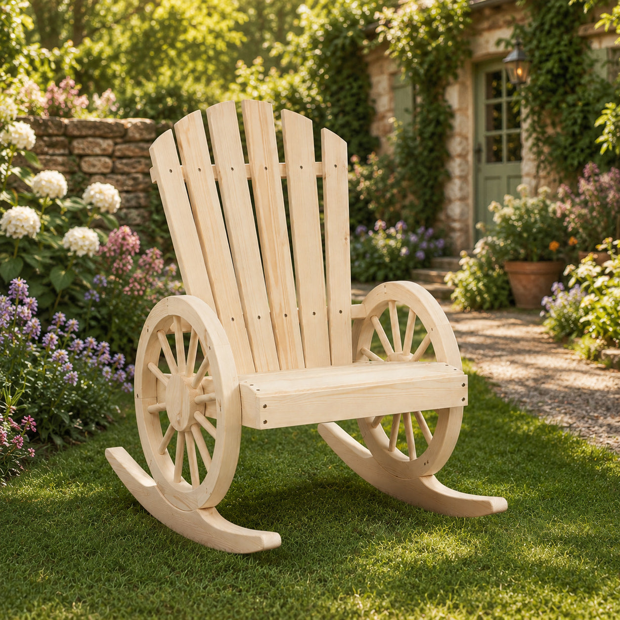 Crépuscule | Rocking chair Adirondack en sapin massif