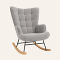 Brume | Fauteuil à bascule teddy à dossier haut