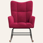 Aura | Rocking chair en velours capitonné