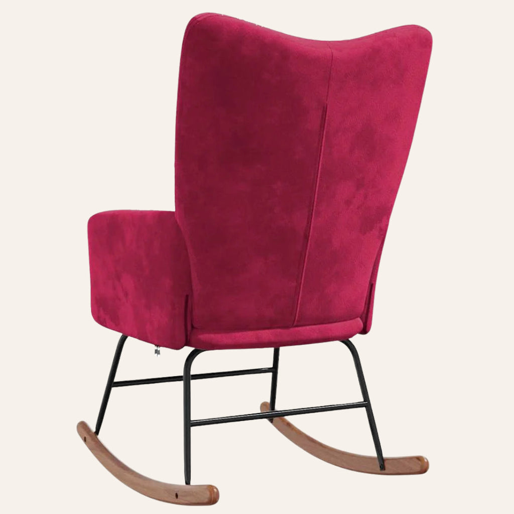 Aura | Rocking chair en velours capitonné