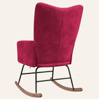 Aura | Rocking chair en velours capitonné