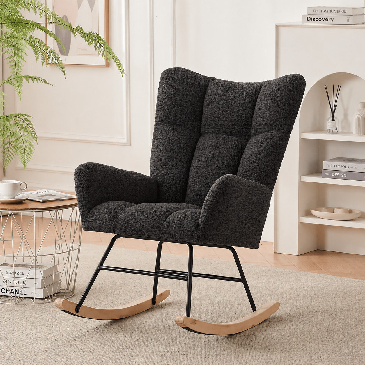 Halo | Fauteuil à bascule bouclé