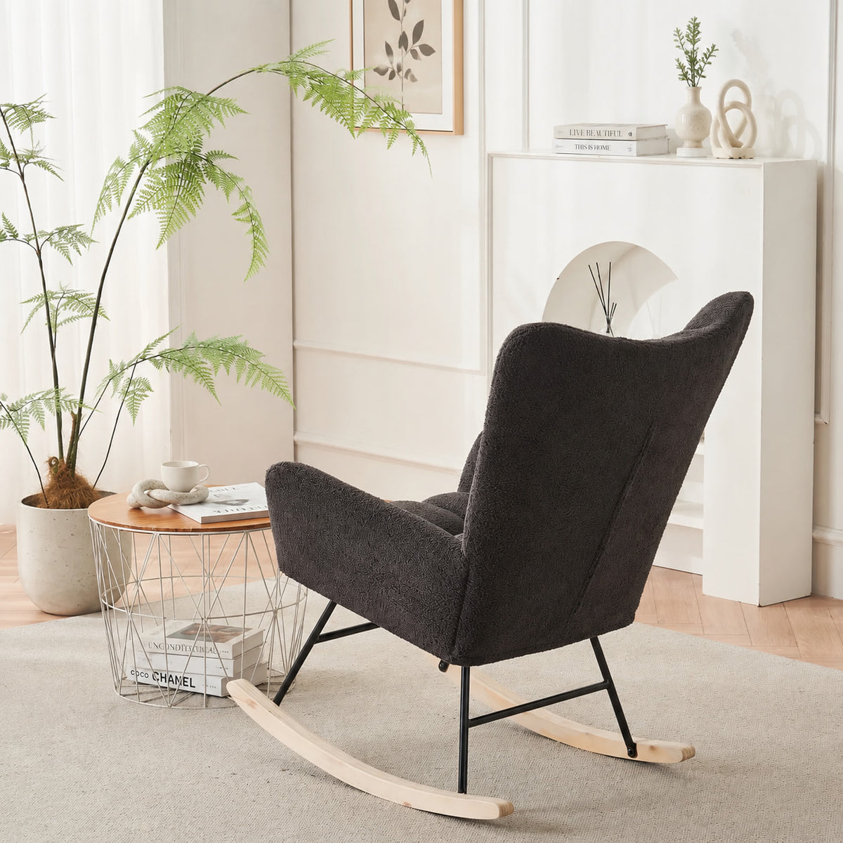 Halo | Fauteuil à bascule bouclé