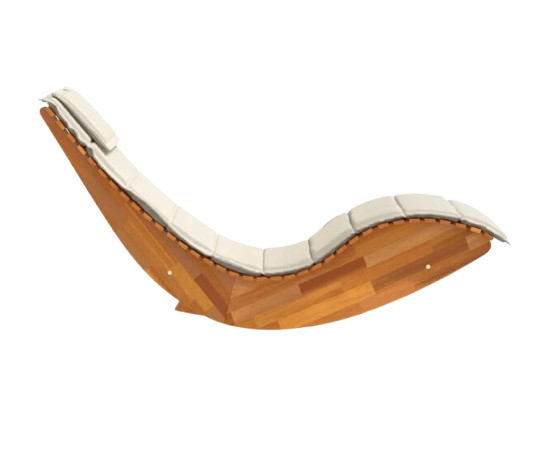 Zénith | Chaise longue à bascule en acacia massif