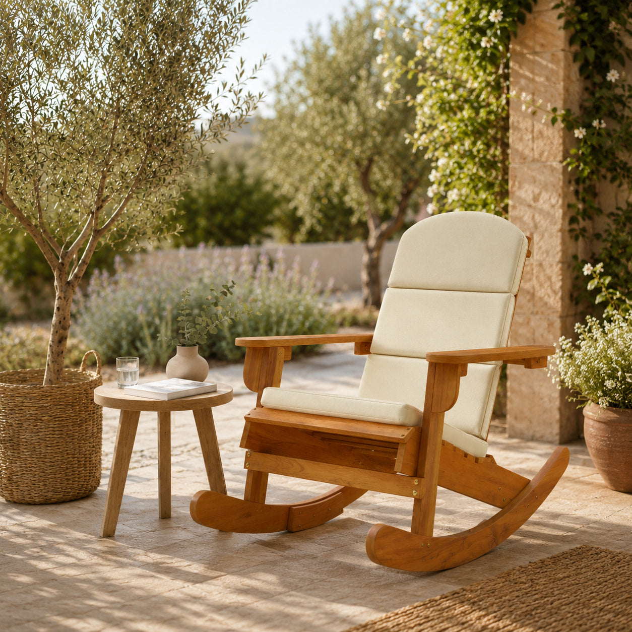 Solstice | Chaise à bascule Adirondack en acacia massif