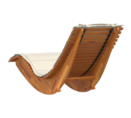 Zénith | Chaise longue à bascule en acacia massif