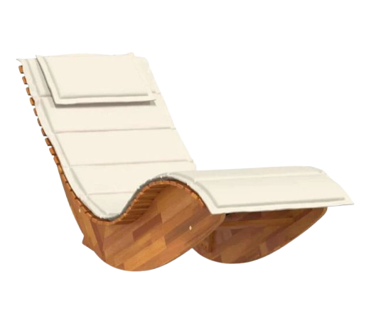 Zénith | Chaise longue à bascule en acacia massif