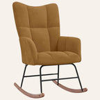 Aura | Rocking chair en velours capitonné