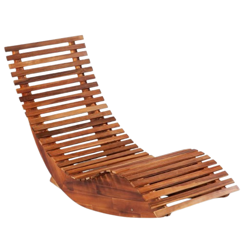 Zénith | Chaise longue à bascule en acacia massif