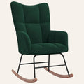 Aura | Rocking chair en velours capitonné