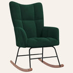 Aura | Rocking chair en velours capitonné
