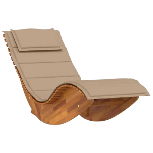 Zénith | Chaise longue à bascule en acacia massif